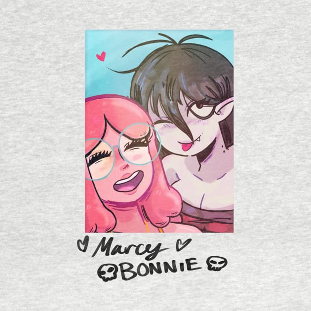 Bubblegum and Marceline Polaroid by tuffghost